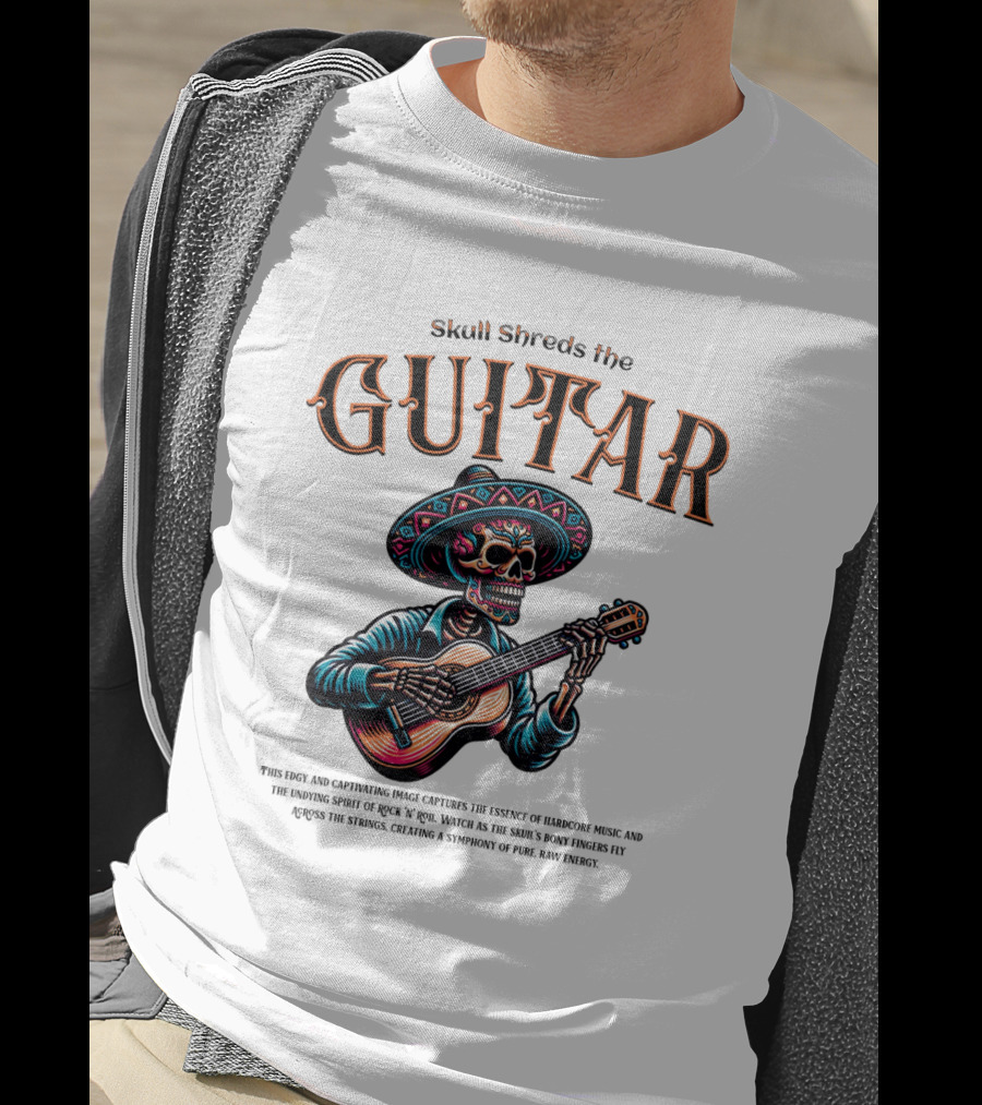 Skull Shreds The Guitar Mexico T-Shirt