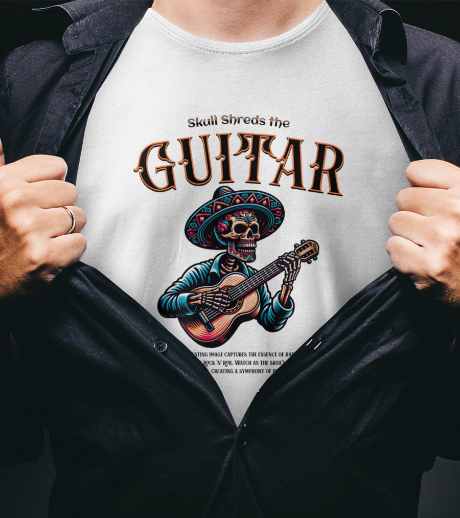 Skull Shreds The Guitar Mexico T-Shirt