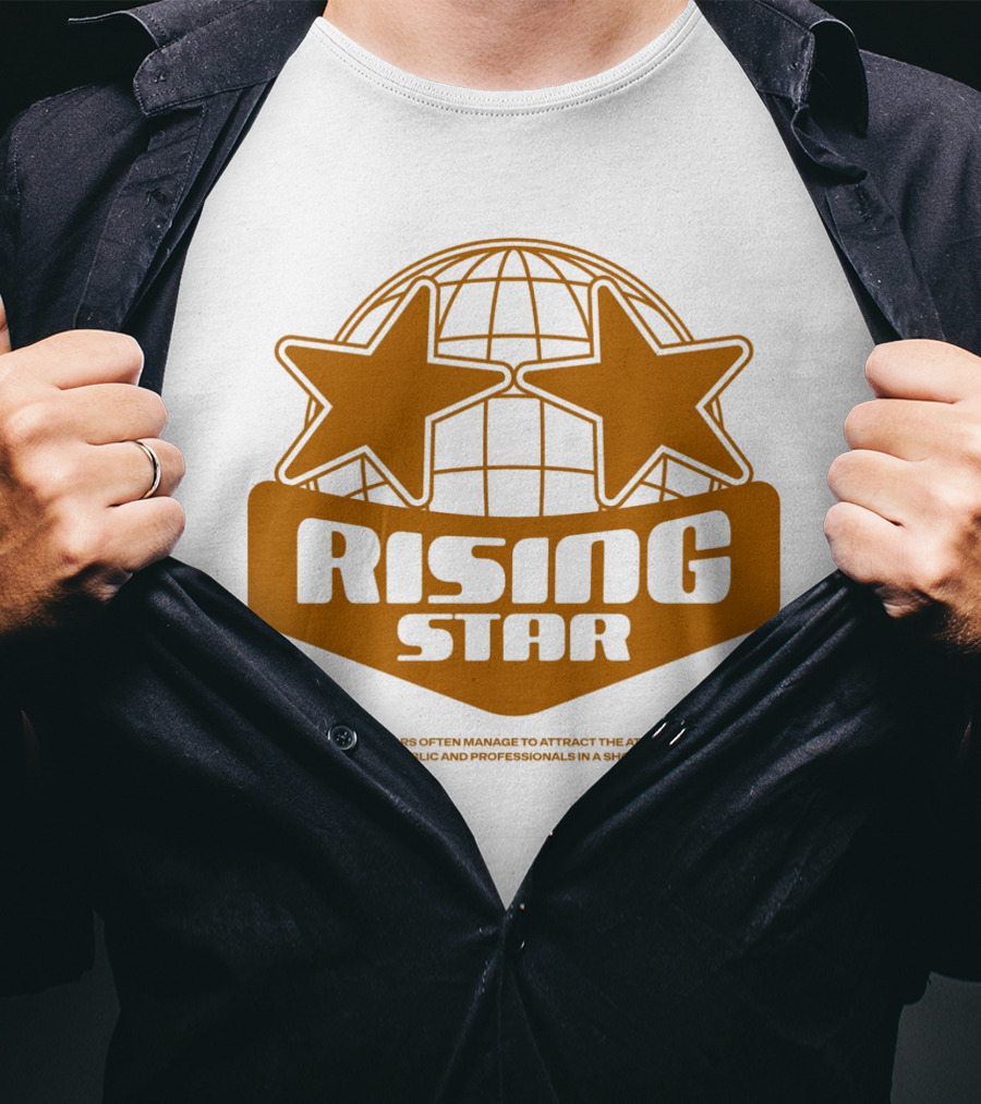 Supalonely Rising Star Two Stars Globe T-Shirt