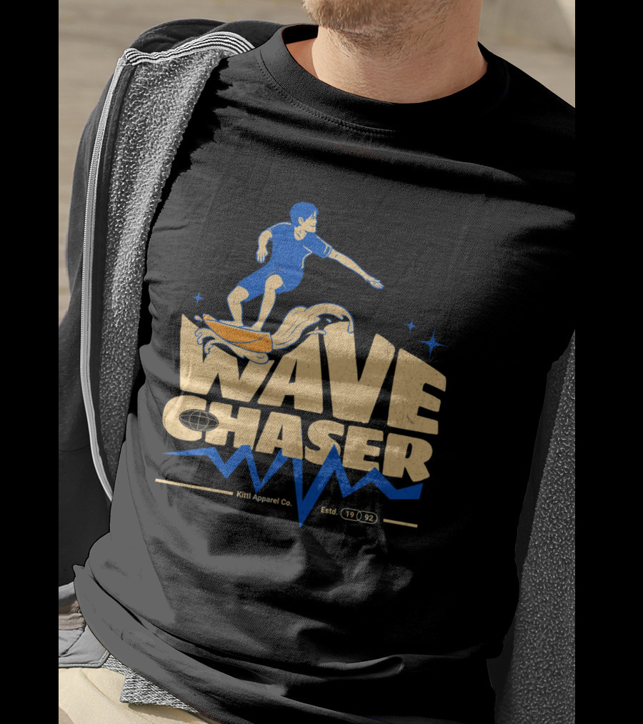 Wave Chaser Kittl Apparel Co. Estd. 1992 T-Shirt