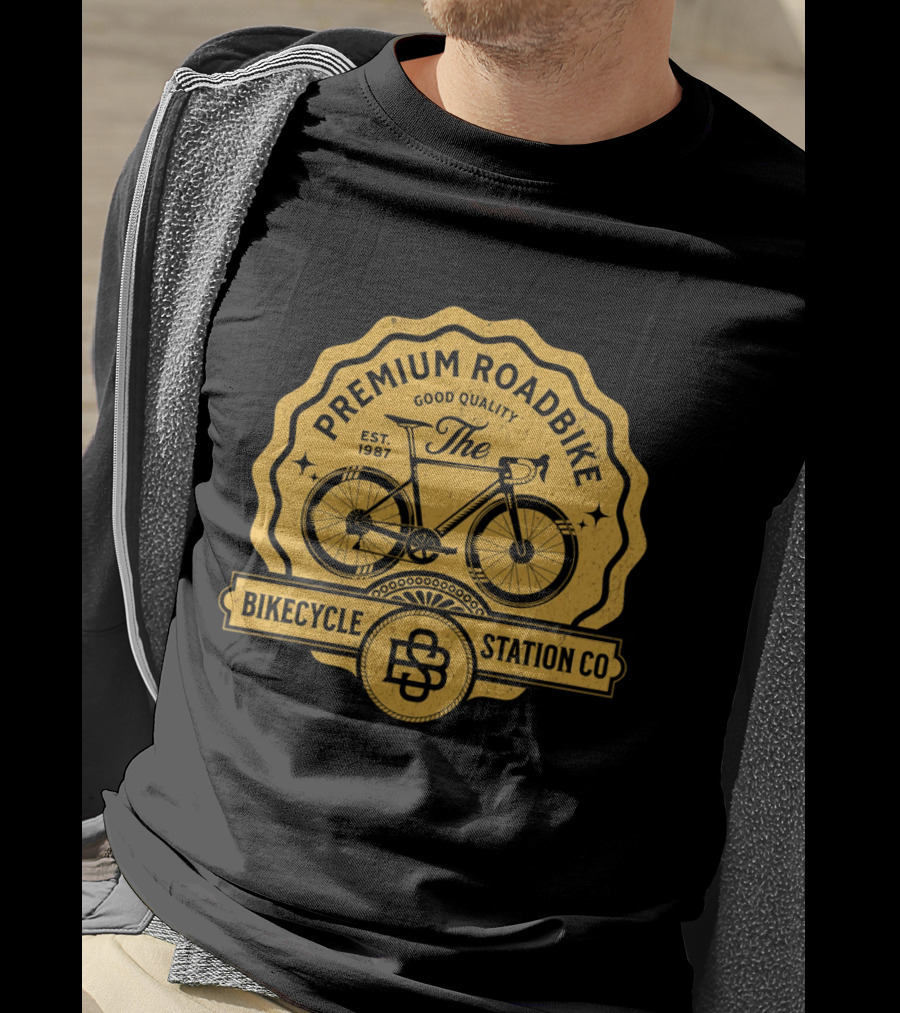 Premium Roadbike Good Quality Bikecycle Station Co. Est. 1987 T-Shirt