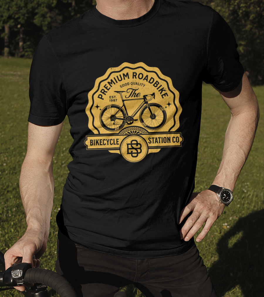 Premium Roadbike Good Quality Bikecycle Station Co. Est. 1987 T-Shirt