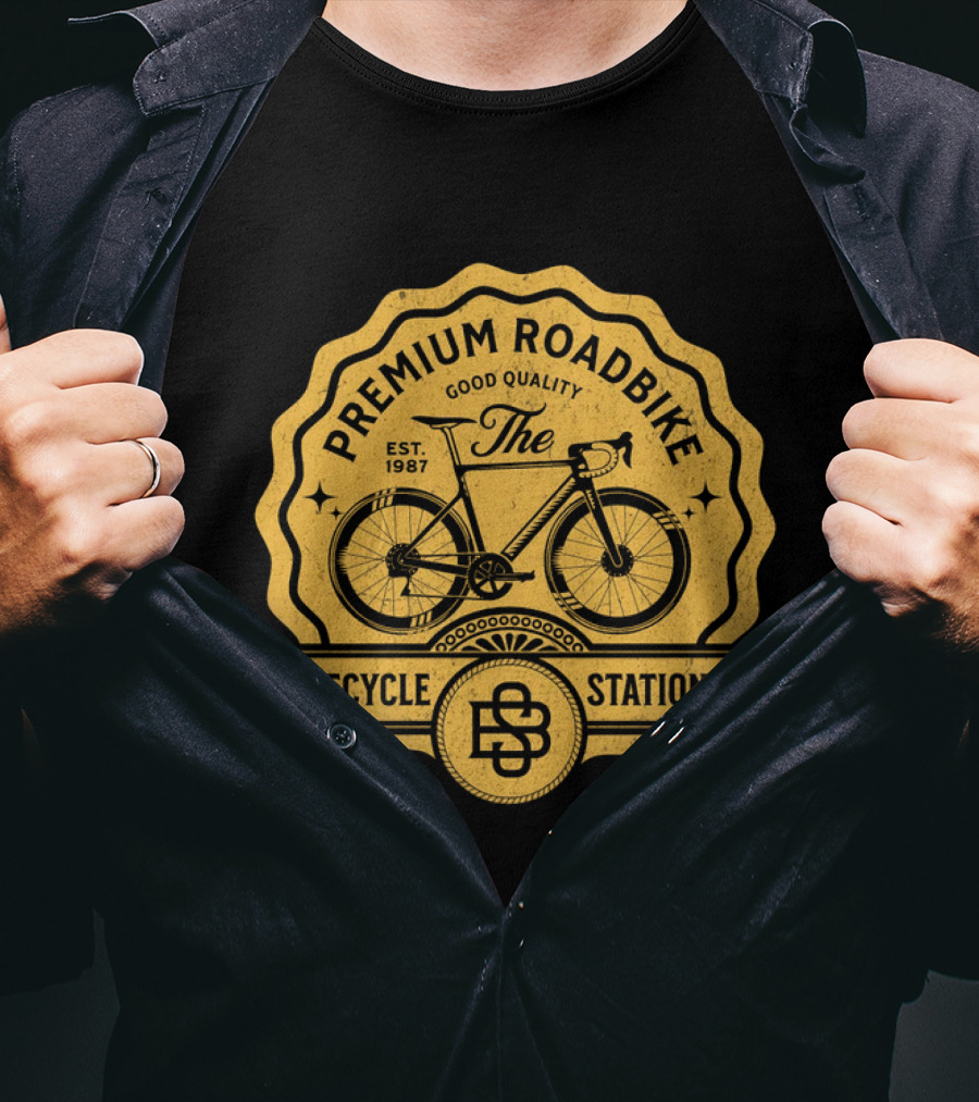 Premium Roadbike Good Quality Bikecycle Station Co. Est. 1987 T-Shirt