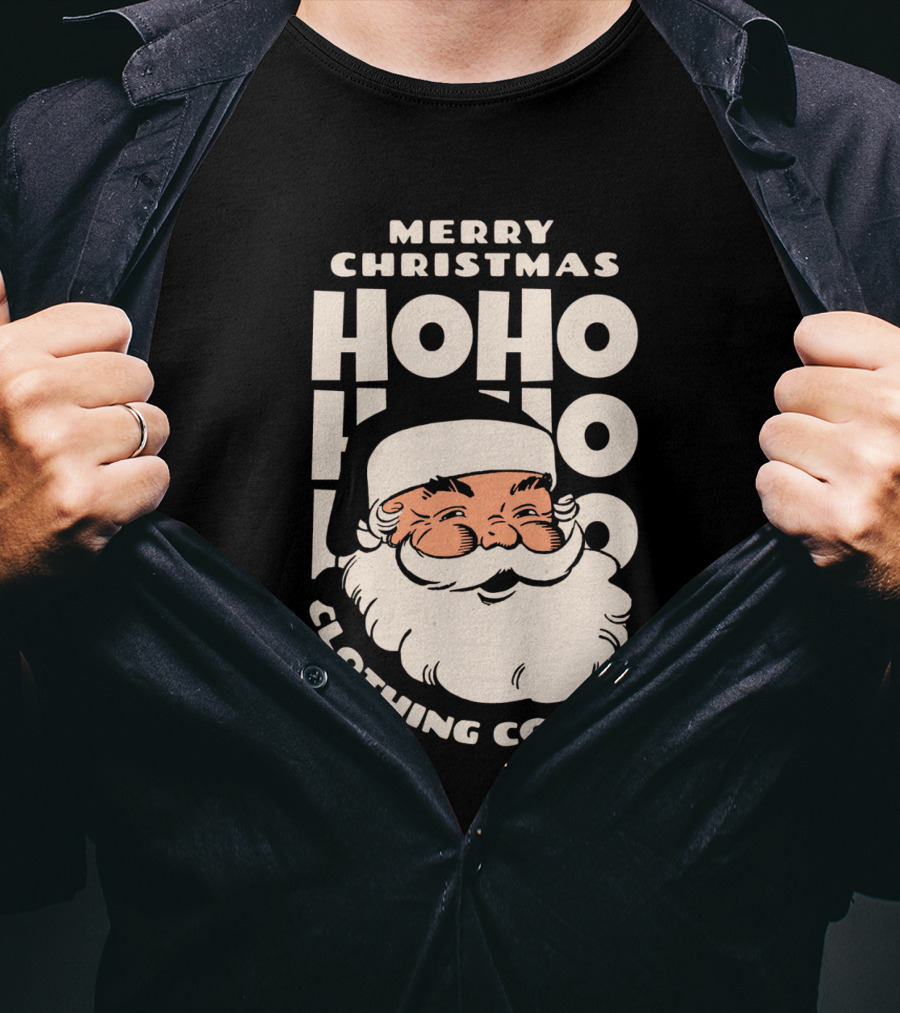 Merry Christmas Santa Claus Ho Ho Ho Clothing Co T-Shirt