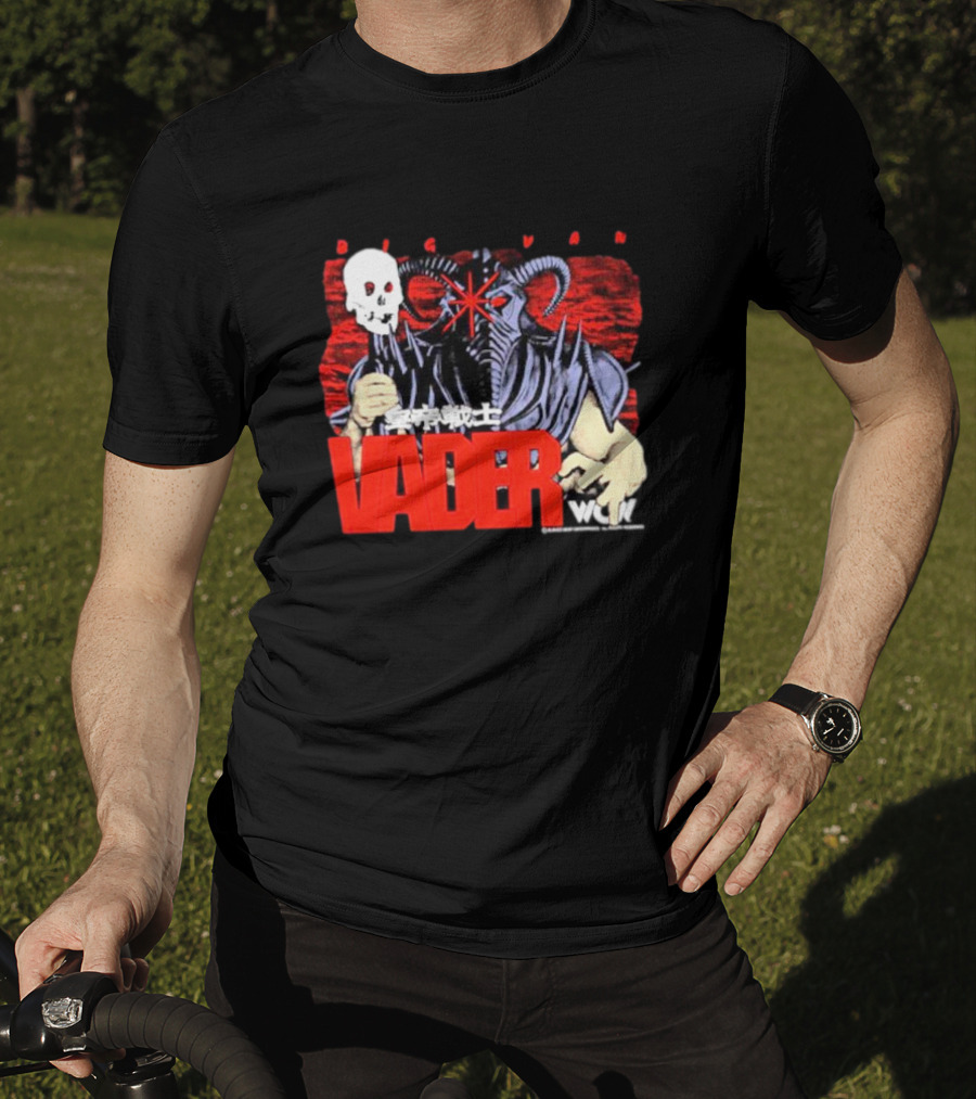 Big Van Vader WCW Skull Mask Japanese Text T-Shirt