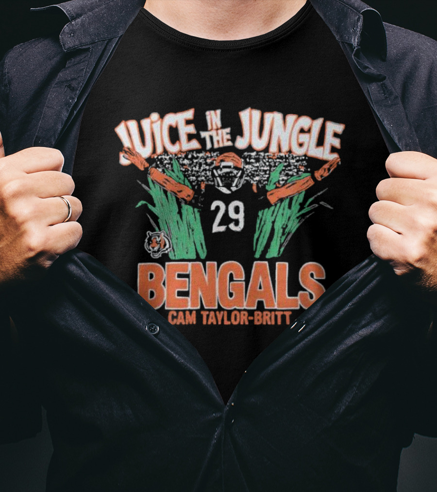 Juice In The Jungle Bengals Cam Taylor-Britt 29 T-Shirt