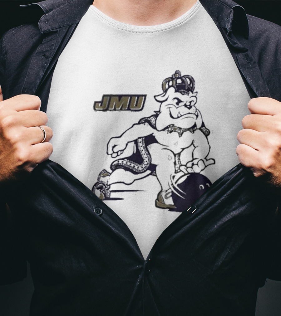JMU Dukes Football Bowling Mascot T-Shirt