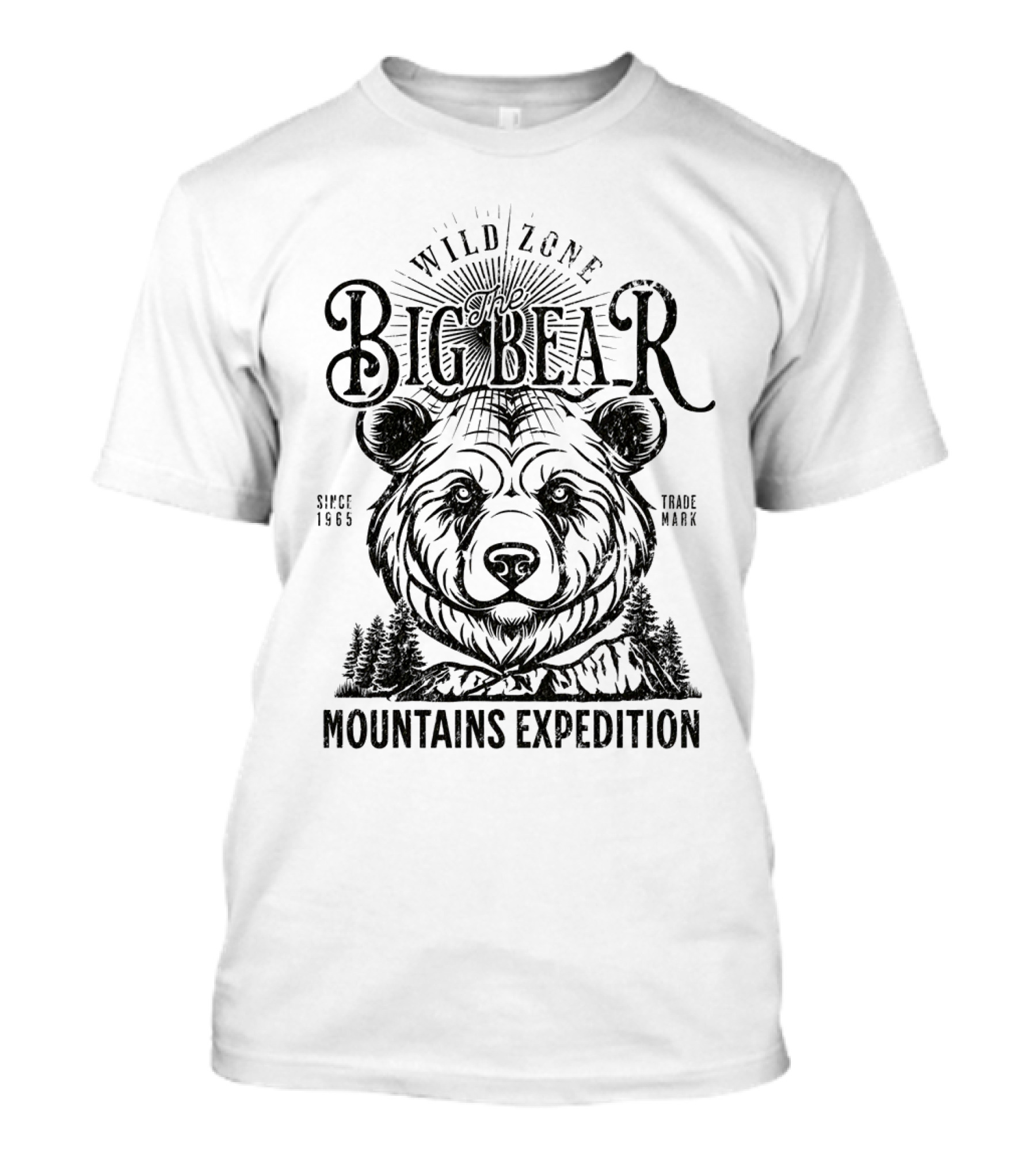 Wild Zone The Big Bear Mountains Expedition Since 1965 Trademark T-Shirt