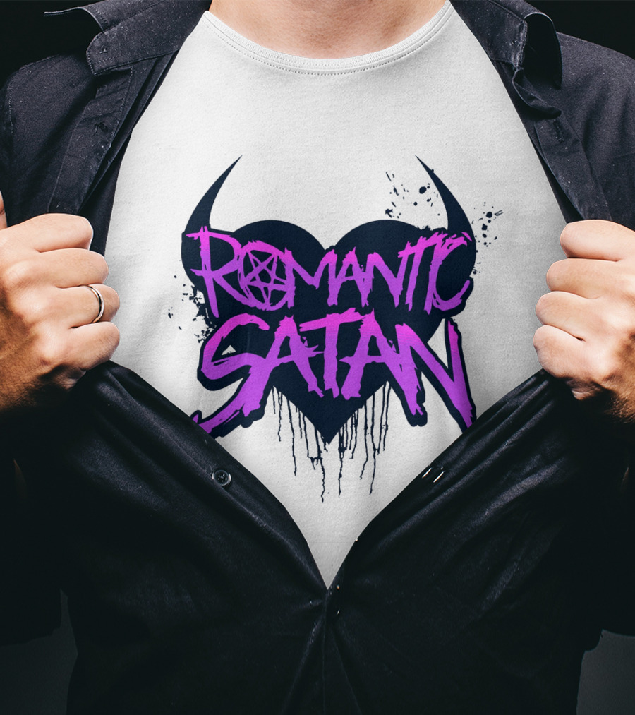 Romantic Satan Heart And Pentagram T-Shirt