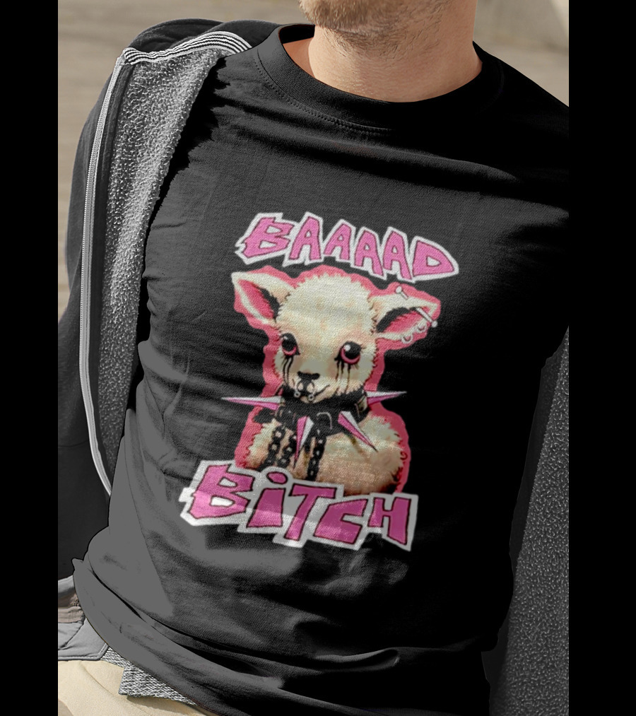 BAAAAD Bitch Sheep With Punk Rock T-Shirt