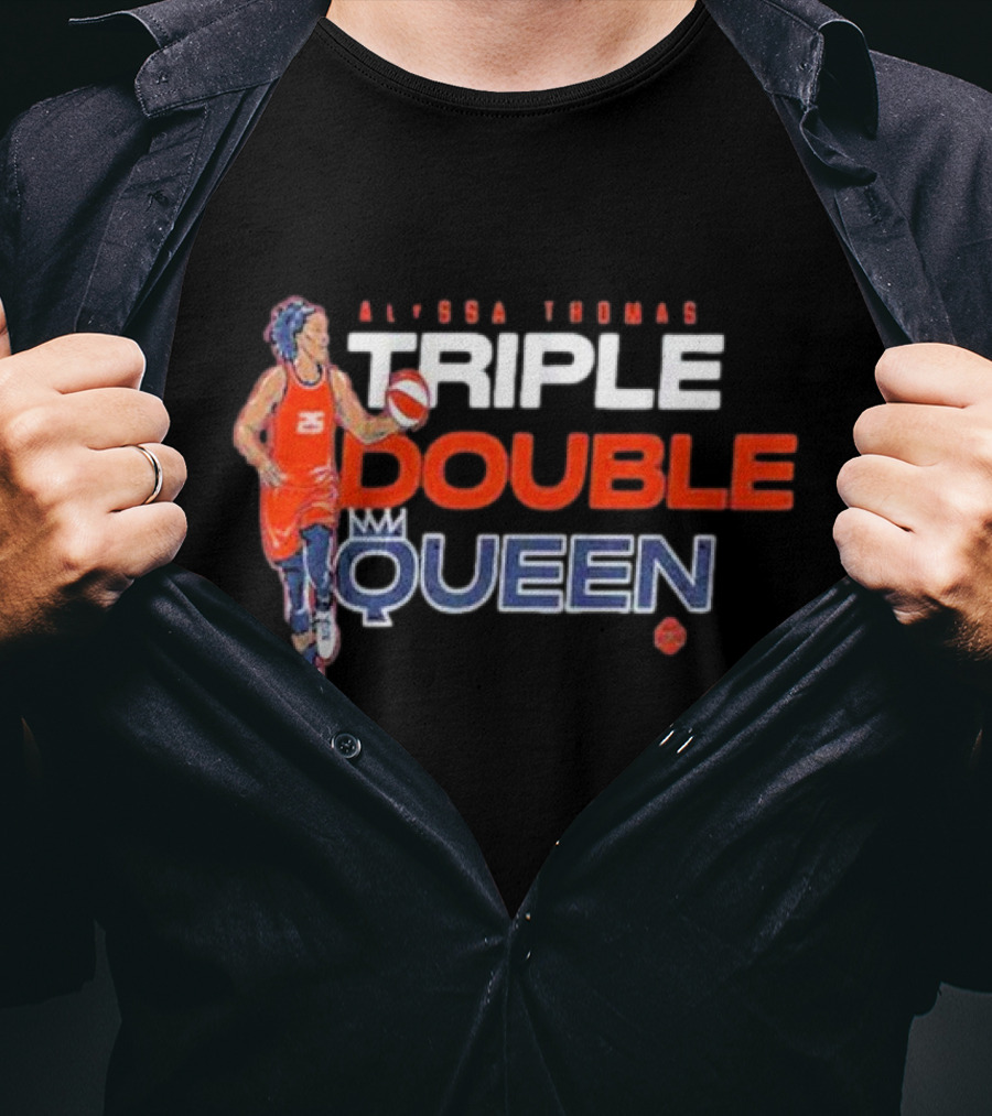 Alyssa Thomas Basketball Triple Double Queen T-Shirt