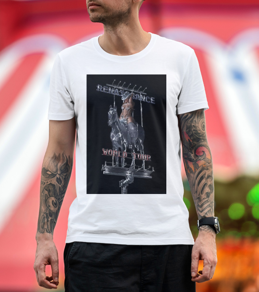 Renaissance World Tour Beyoncé Silver Horse Statue T-Shirt