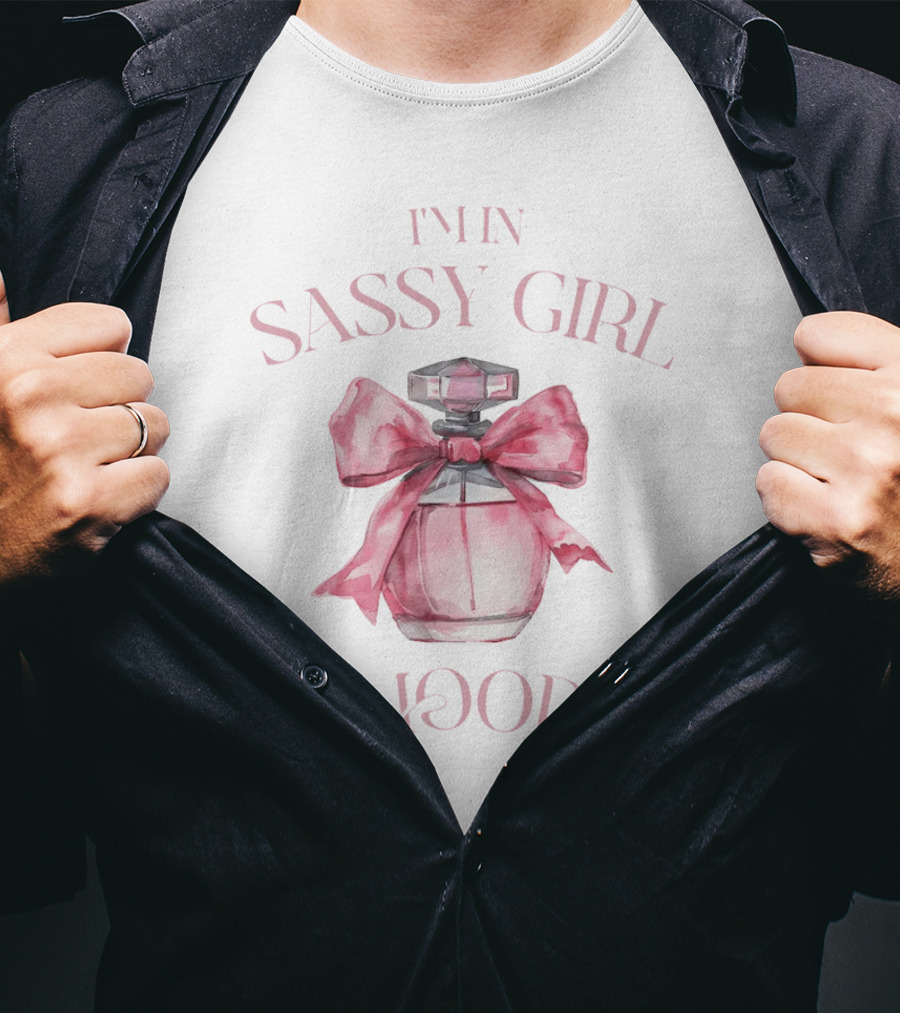 I'm In Sassy Girl Mood Coquette Perfume Bow T-Shirt