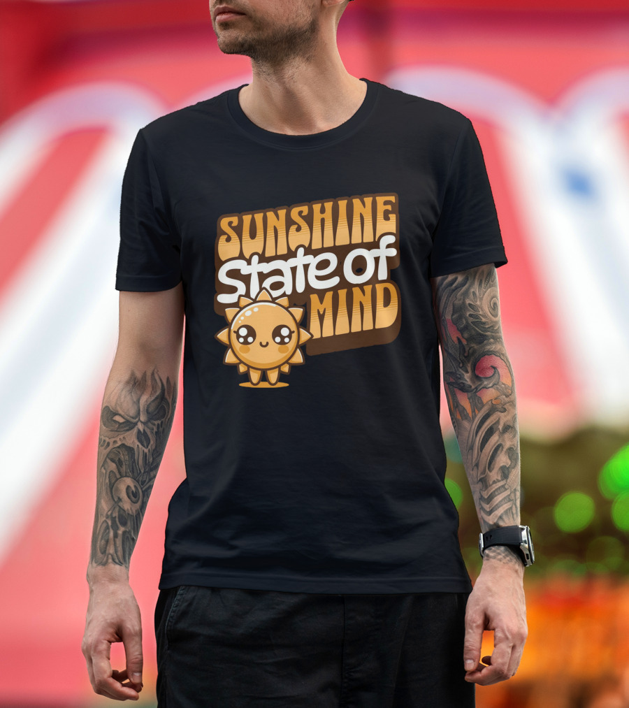 Sunshine State of Mind Cute Sun Character T-Shirt
