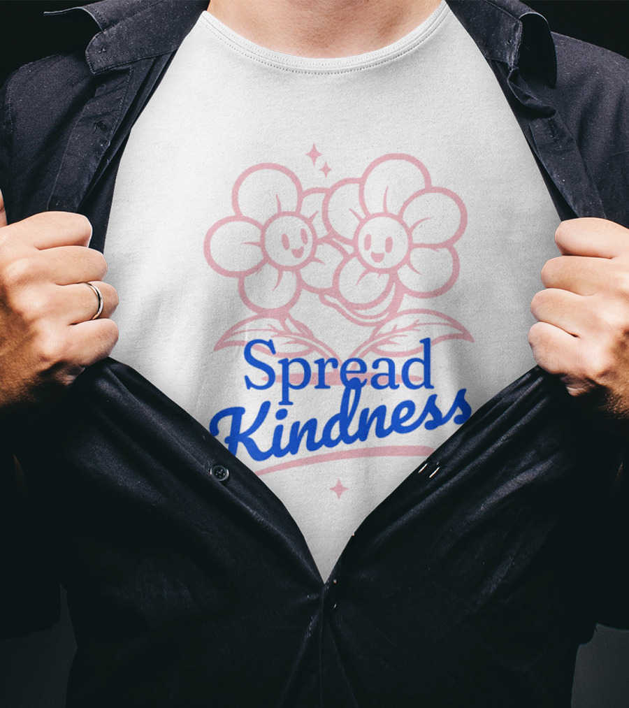 Spread Kindness Cute Smiling Flowers T-Shirt