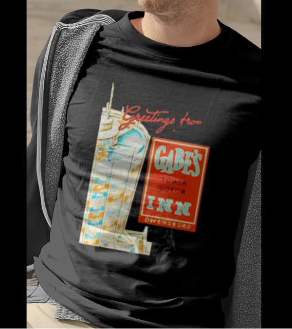 Greetings From Gabe's Tower Motor Inn Owensboro Retro Travel Souvenir T-Shirt