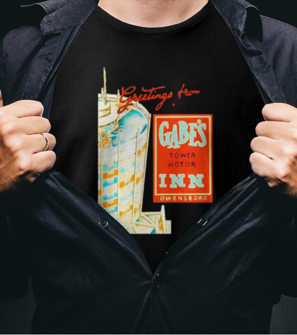 Greetings From Gabe's Tower Motor Inn Owensboro Retro Travel Souvenir T-Shirt