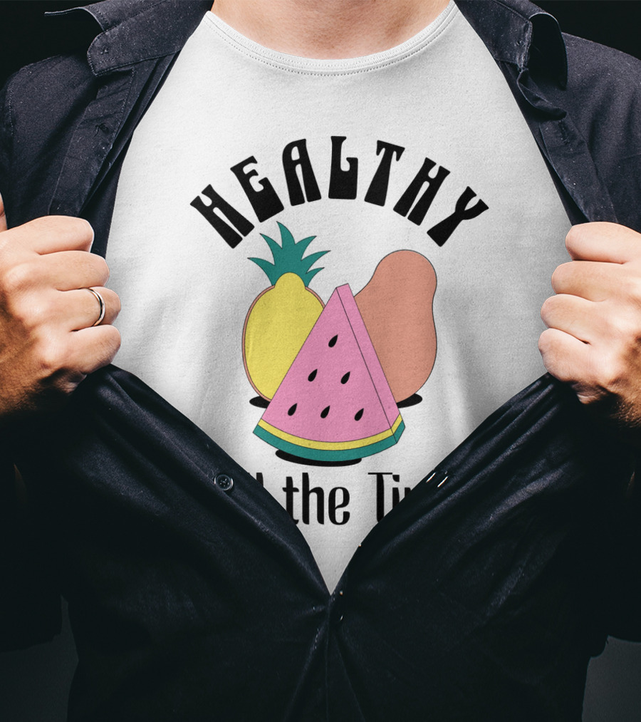 Healthy All The Time Watermelon Lemon Pear T-Shirt