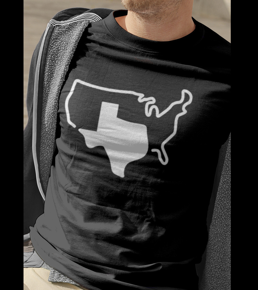 Grand Texas Humor Map Outline T-Shirt