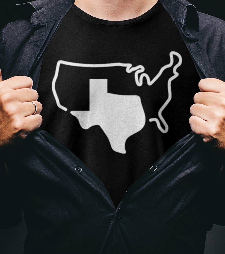 Grand Texas Humor Map Outline T-Shirt