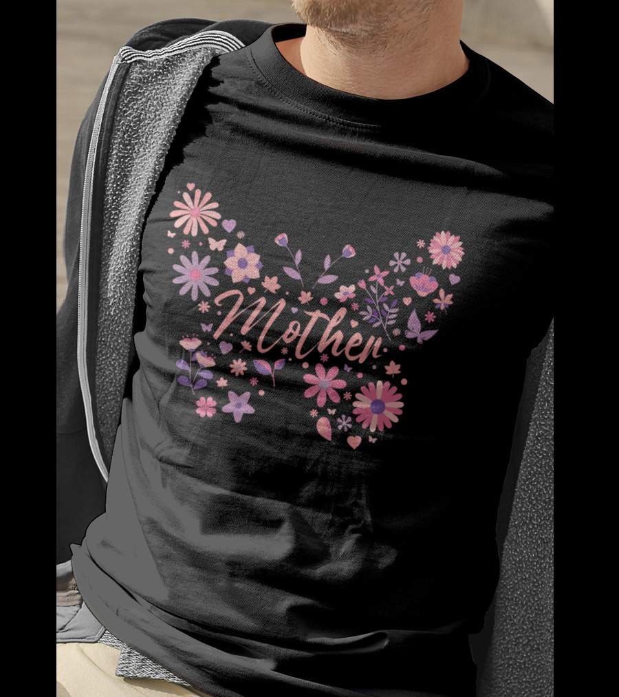 Mother Floral Butterfly Blossoms T-Shirt