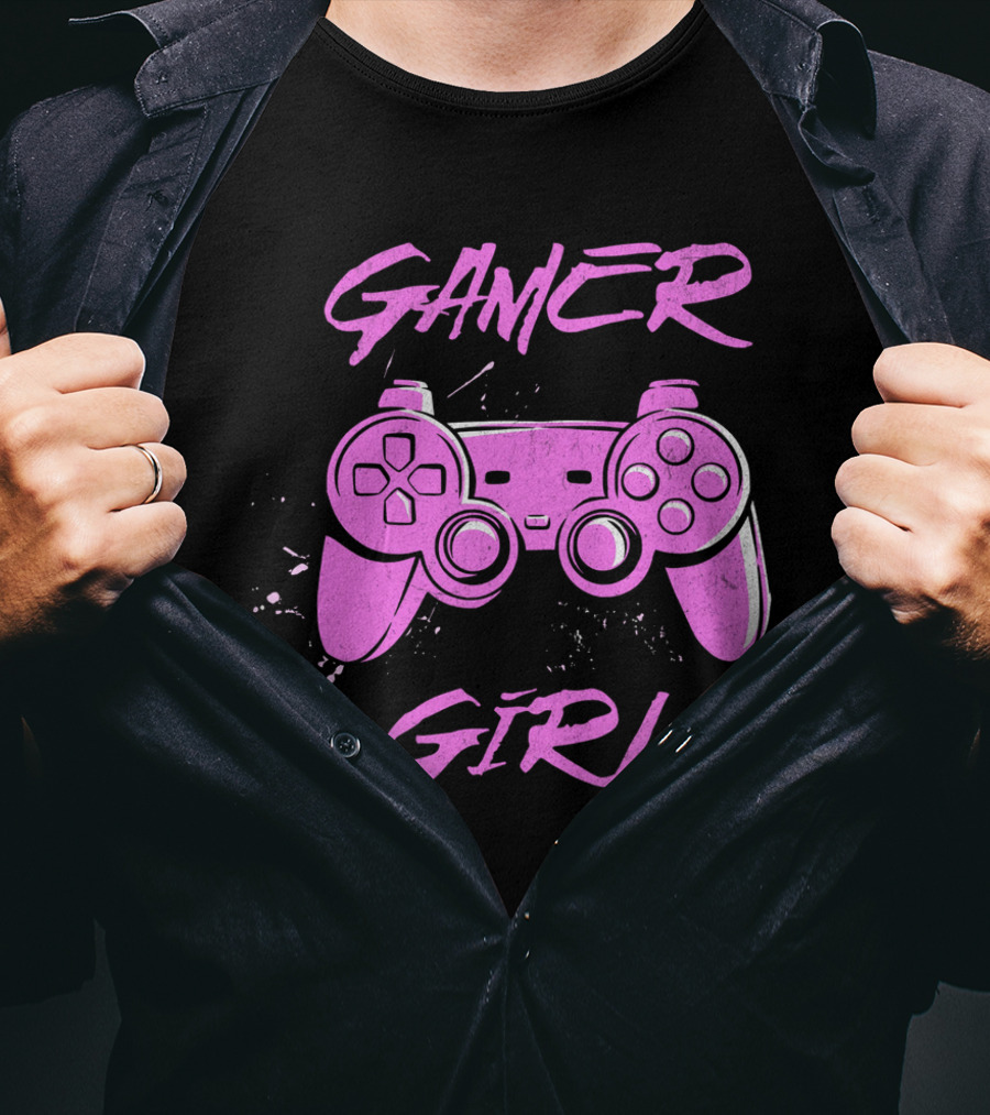 Gamer Girl Pink Controller T-Shirt