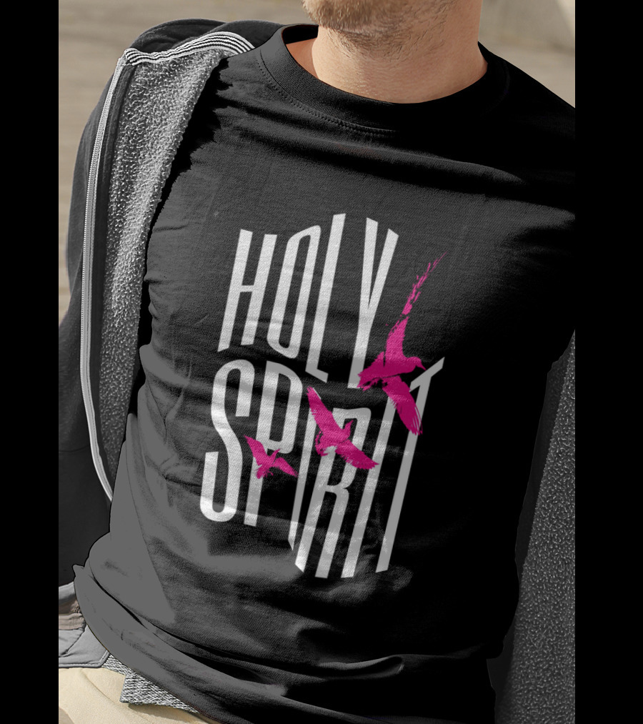Holy Spirit Pink Birds Streetwear T-Shirt
