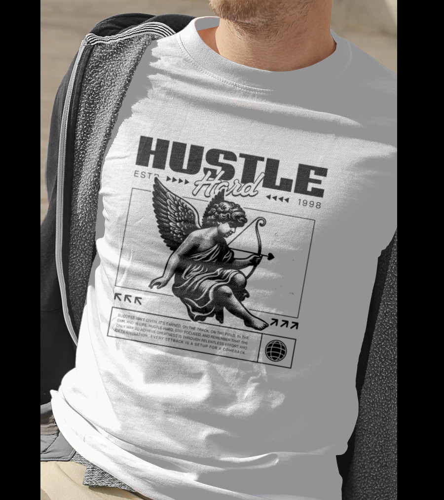 Hustle Hard Angel EST 1998 T-Shirt