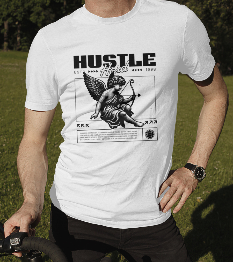 Hustle Hard Angel EST 1998 T-Shirt
