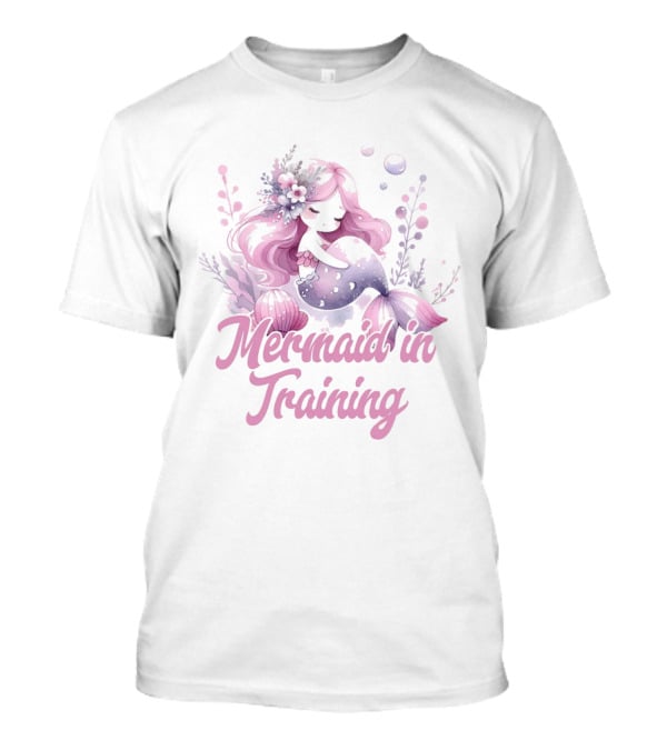 Mermaid In Training Customizable Kids Mermain T-Shirt