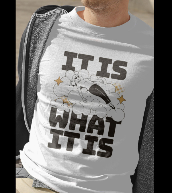 IT IS WHAT IT IS Clouds And Stars Relaxed Figure T-Shirt