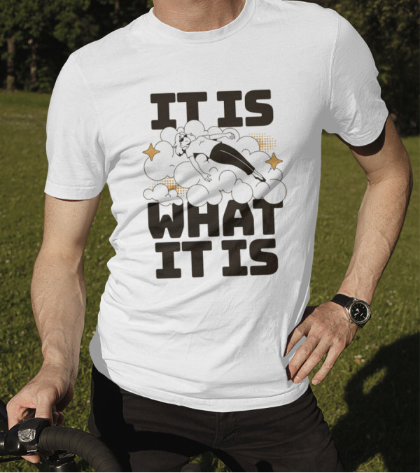 IT IS WHAT IT IS Clouds And Stars Relaxed Figure T-Shirt