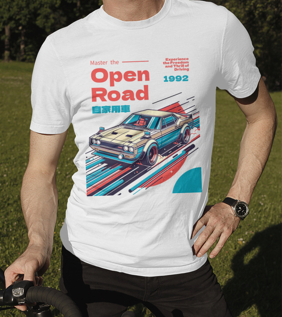 Master The Open Road 1992 Experience The Freedom And Thrill Of Driving Japan Car T-Shirt