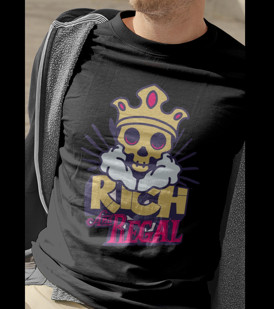 Rich And Regal Skull With Crown Icon T-Shirt