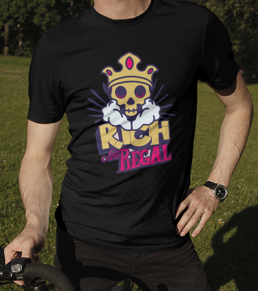 Rich And Regal Skull With Crown Icon T-Shirt