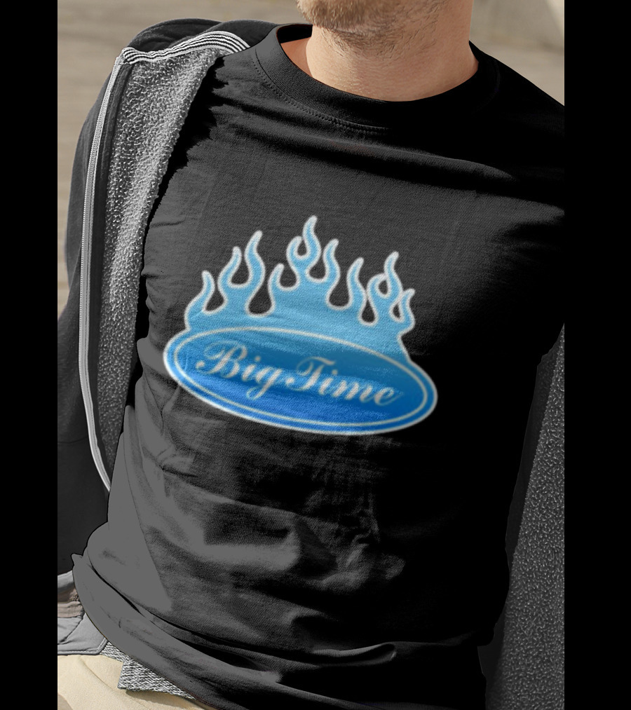 Big Time Blue Flame Oval Emblem T-Shirt