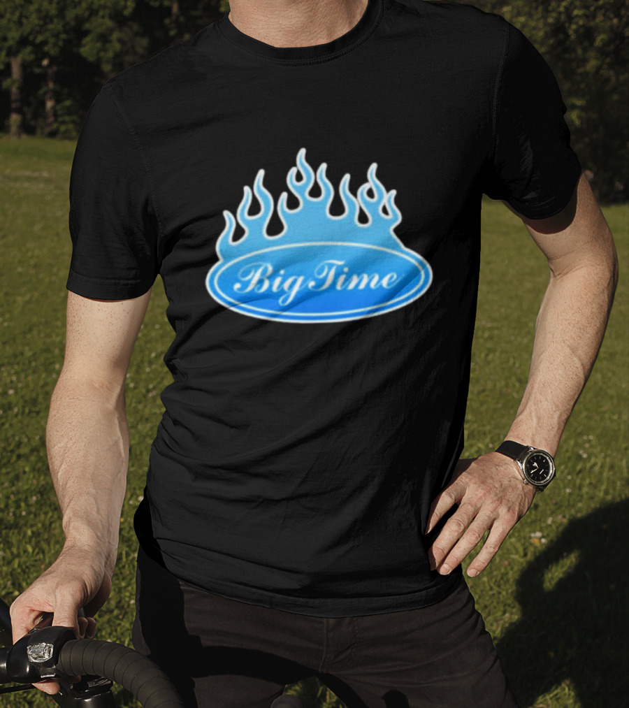 Big Time Blue Flame Oval Emblem T-Shirt