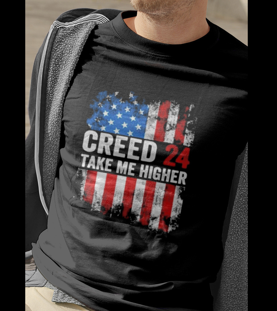 Creed 24 Take Me Higher American Flag T-Shirt