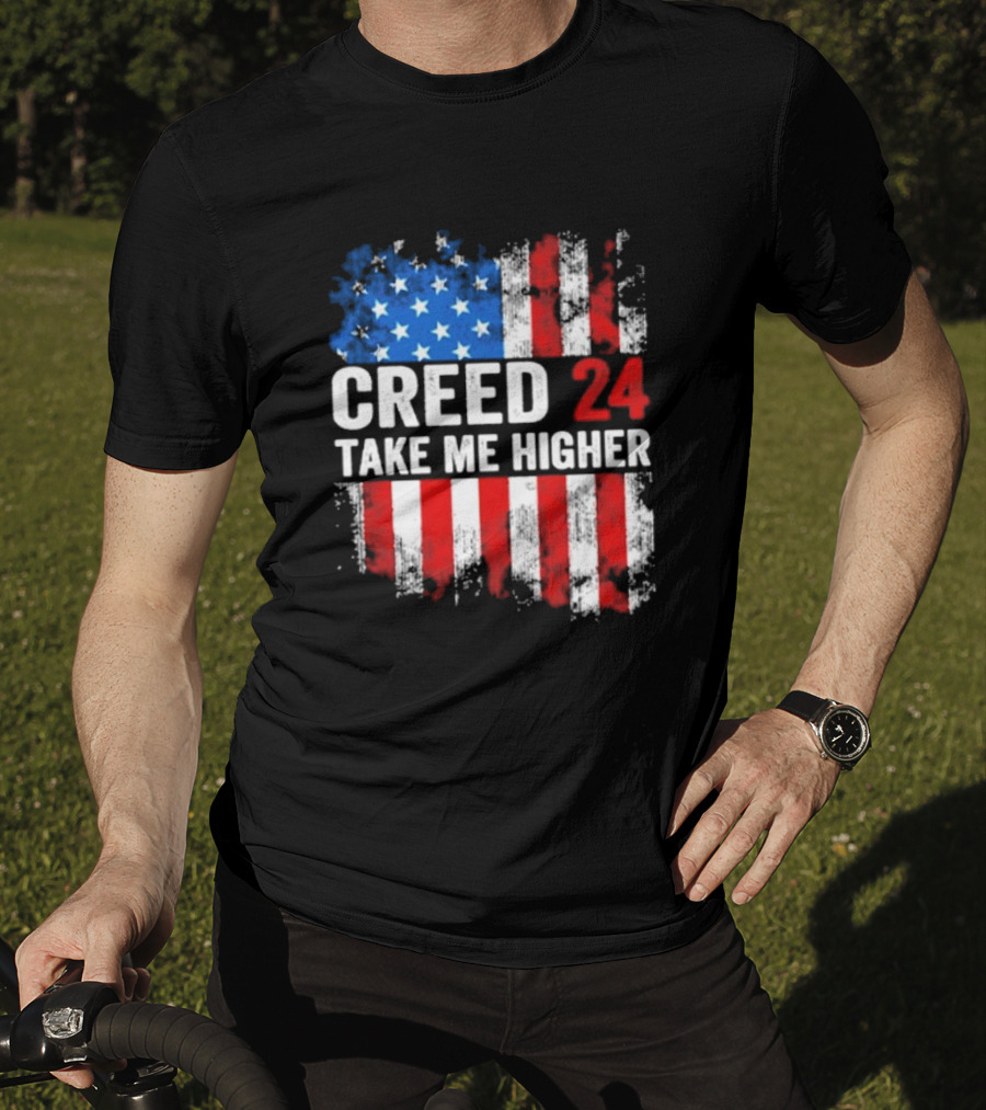 Creed 24 Take Me Higher American Flag T-Shirt