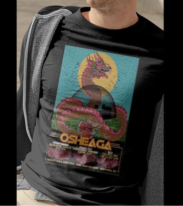 Osheaga August 2-4 2024 Parc Jean-Drapeau Montreal QC Featuring Noah Kahan Green Day SZA T-Shirt