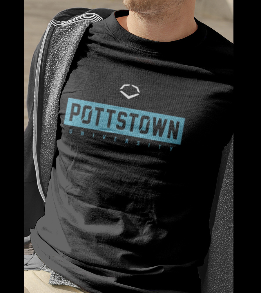 Pottstown University Gaming Logo Style With Geometric Emblem T-Shirt