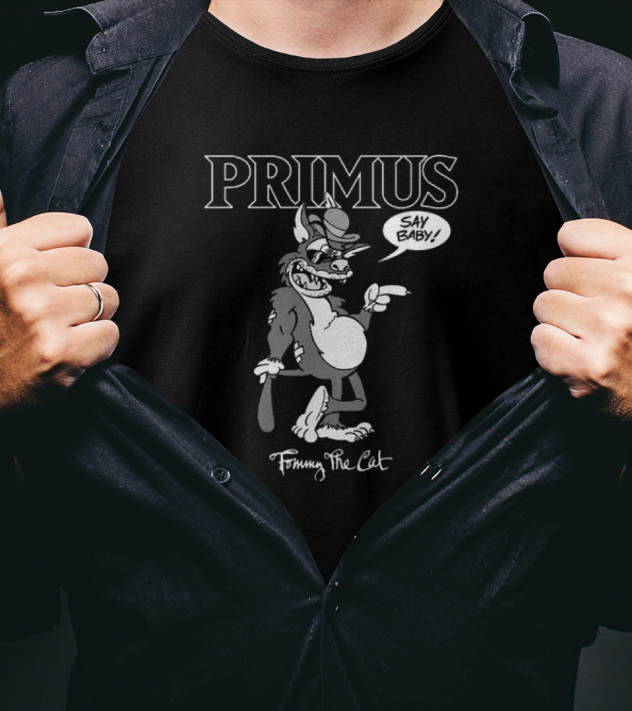 Primus Tommy The Cat Say Baby Cartoon Character T-Shirt