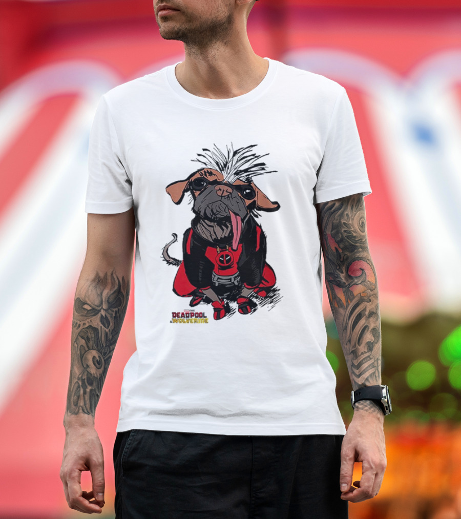 Retro 70 Wolverine Sketchy Dogpool Comic T-Shirt