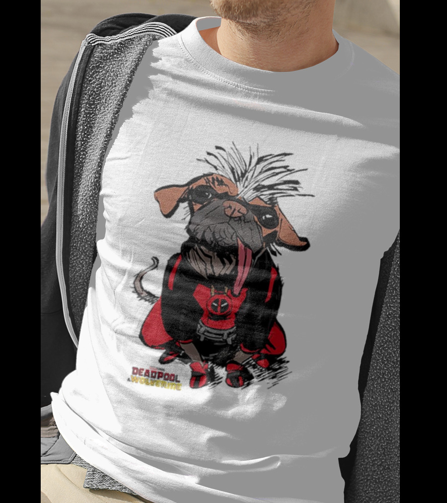Retro 70 Wolverine Sketchy Dogpool Comic T-Shirt