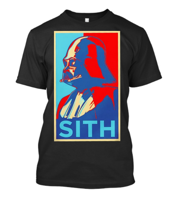 Darth Vader Sith Hope Poster Style Blue Red T-Shirt