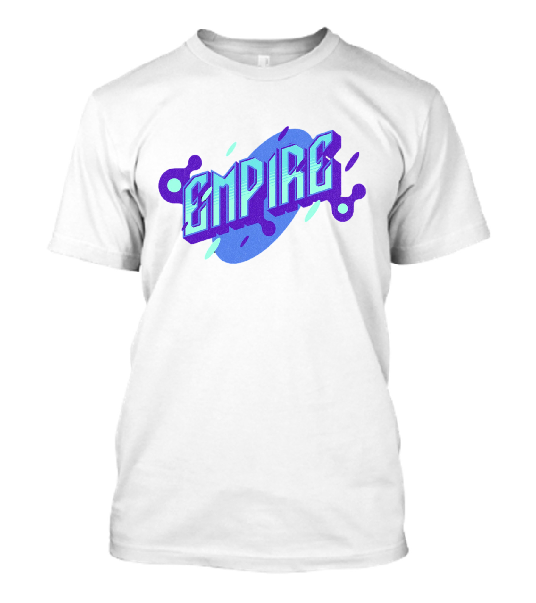 Empire Bold Neon Blue Purple T-Shirt