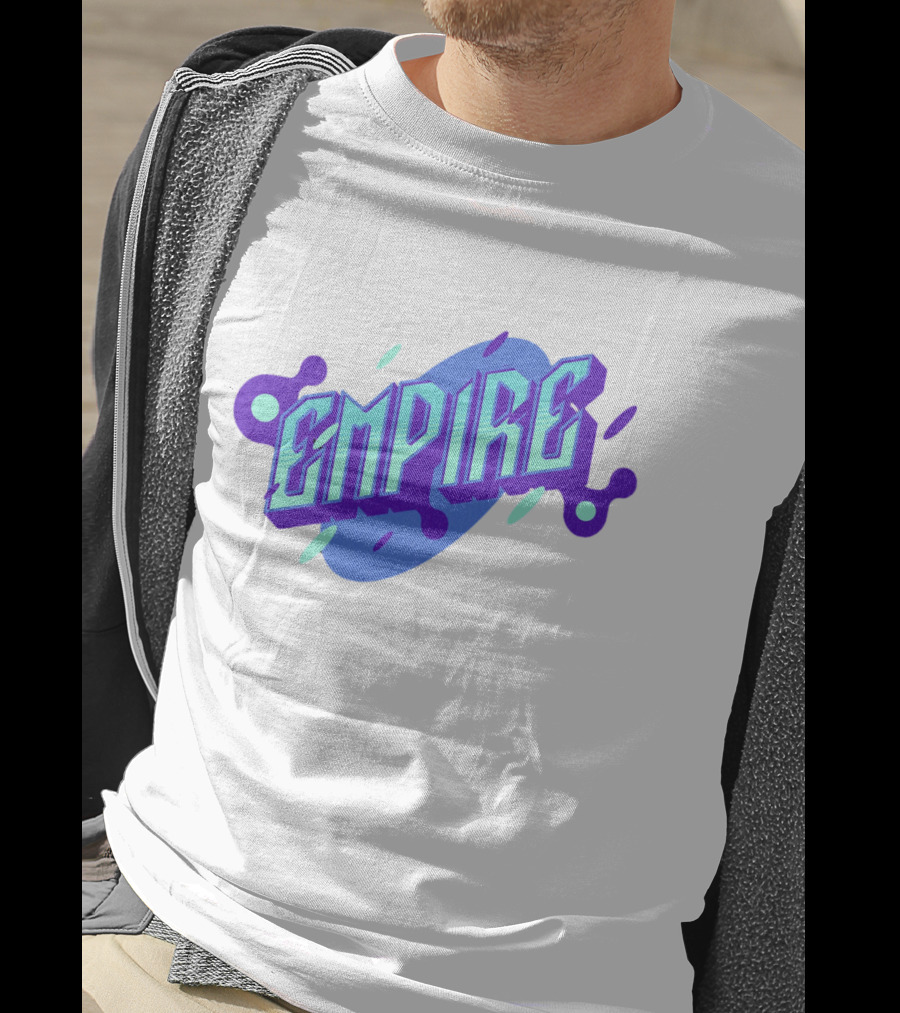 Empire Bold Neon Blue Purple T-Shirt