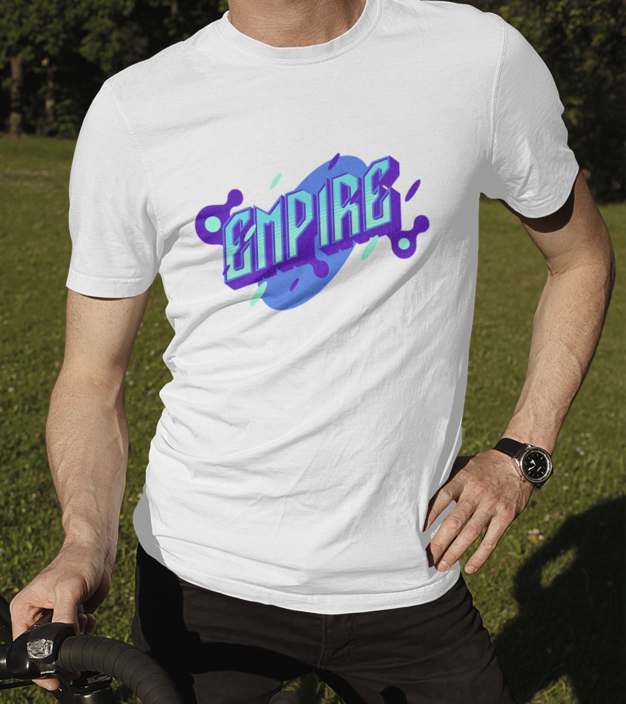 Empire Bold Neon Blue Purple T-Shirt