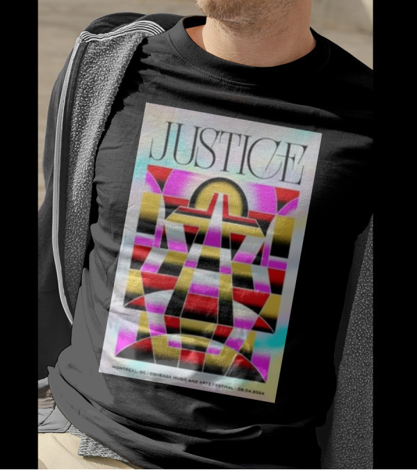 Justice August 4 2024 Parc Jean-Drapeau OSHEAGA Music And Arts Festival Montréal QC T-Shirt