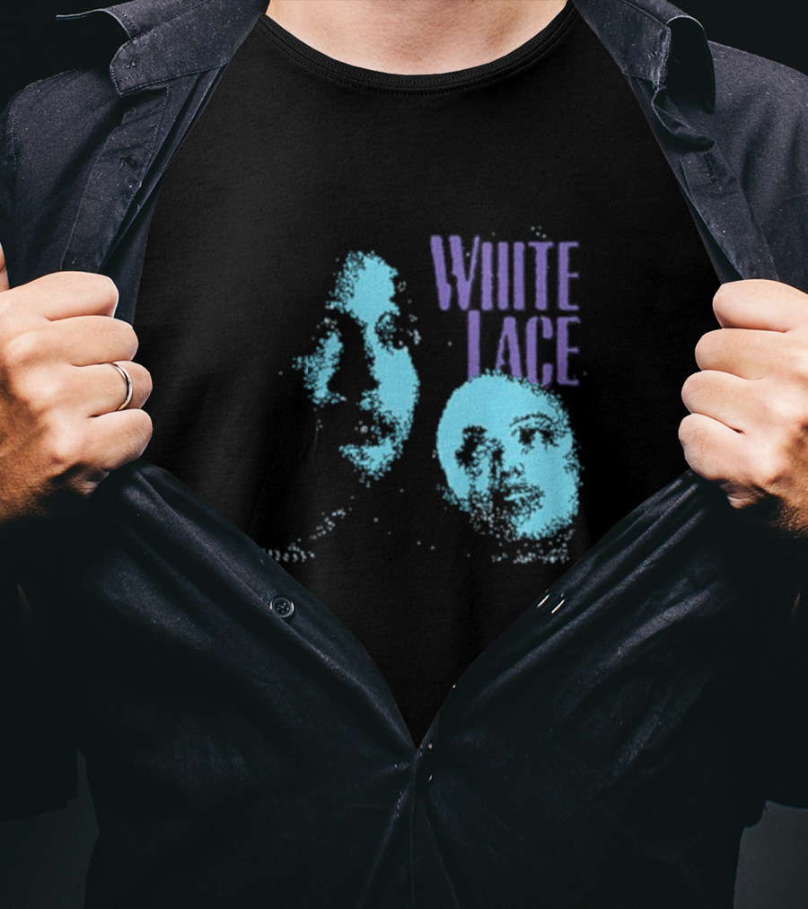 White Lace Skyler Acord Blue Faces T-Shirt